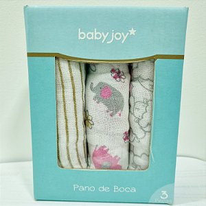 Pano de Boca Soft 3 Unidades Menina - BabyJoy