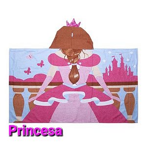 Toalha de Banho com capuz 3D Princesa