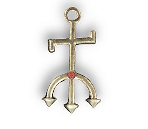 Pingente Tridente Pombo Gira com Detalhe