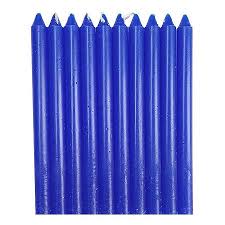 Vela palito azul escuro Pct 8 Un
