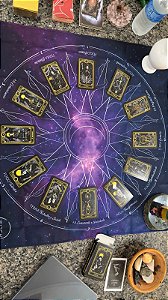 Tolha De Tarot-Roda Da vida- 12 areas ROXA