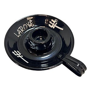Castiçal vela palito metal preto Laroye