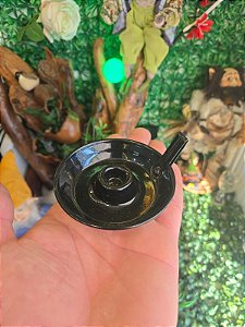 Castiçal vela palito metal preto