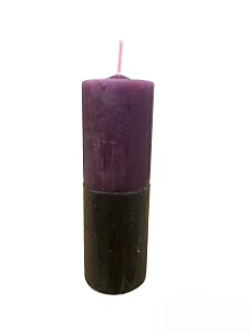 Vela Sete dias Bicolor Roxo e Preto 280g