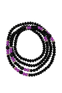 Guia de Cristal- Preto com Roxo