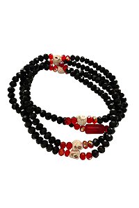 Guia de Cristal- Preto com vermelho