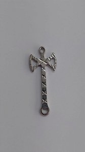 Pingente- Machado Prateado 3cm