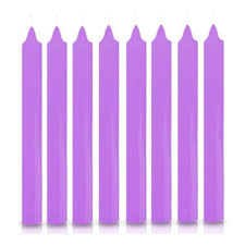 Vela Palito- Roxo Vivo - Pct 8 Und