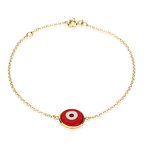 Pulseira de Olho Grego Murano Vermelha
