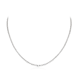 Colar Riviera Graduada Caixa Quadrada 3.00CT