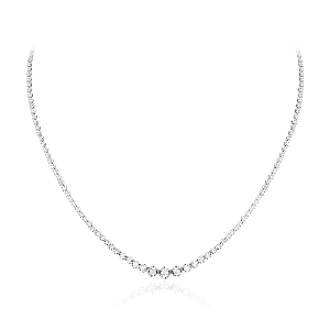 Colar Riviera Graduada Caixa Redonda 3.00CT