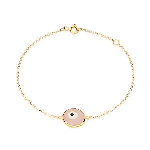 Pulseira Olho Grego Murano Bege