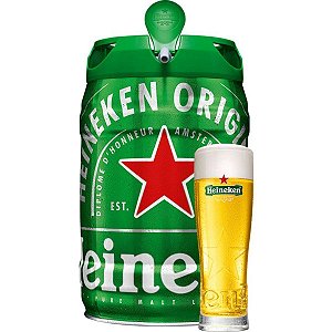 Heineken Chopp Barril De Cerveja 5L P/Presente Festas