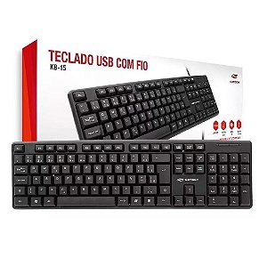 Teclado C3tech Kb-15bk, USB, ABNT2, Anti-Respingo, Preto