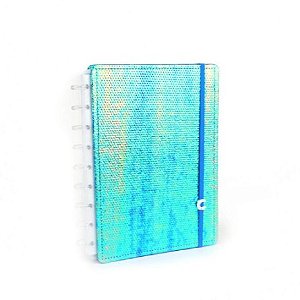 Caderno Inteligente Azul Holográfico