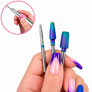 Kit 3 Brocas tugstênio e diamantada - Canni Color