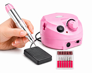 motor porquinho unhas 30.000 rpm bivolt rosa