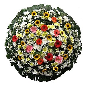 Coroa com Gérberas Coloridas