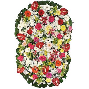 Coroa de Flores Luxo com flores nobres