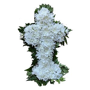 Cruz de Flores Brancas Naturais