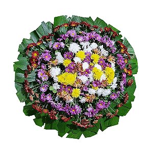 Coroa de Flores do Campo Coloridas - Cículo Feliz