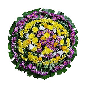 Coroa de Flores do Campo Coloridas - Círculo Felicidade