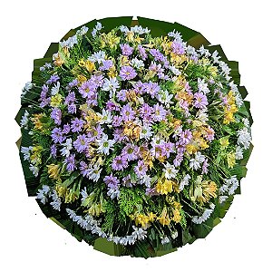 Coroa de Flores Com Flores do Campo Cores