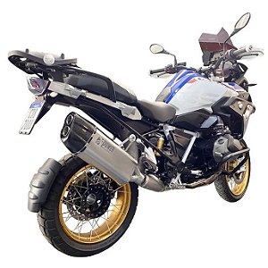 ESCAPAMENTO PONTEIRA PW23 BICO EM CARBONO + LINK EM AÇO INOX BMW R1200GS 2013-2019 POWER