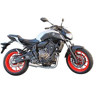 ESCAPAMENTO FULL PONTEIRA SC INOX  + COLETOR 2X1 EM AÇO INOX YAMAHA MT-07 POWER