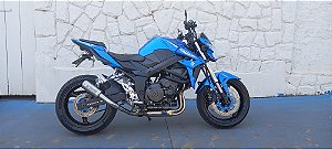 ESCAPAMENTO PONTEIRA SC INOX + LINK EM AÇO INOX SUZUKI GSR 750 POWER