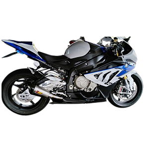 ESCAPAMENTO PONTEIRA HEXAGP + LINK ø 65MM EM AÇO INOX BMW HP4 POWER
