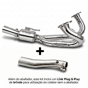 Escapamento Power Coletor 2x1 Inox BMW R1250GS 2020 2021 2022 2023 2024