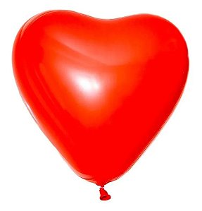 Balão Coração 6" Polegadas 15cm Com 30 Unidades Decoração Especial Amor Namorados Casamento