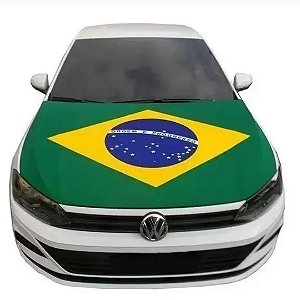 Bandeira Do Brasil Com Elastico Para Capo De Carro Verde e Amarelo Torcida Copa do Mundo Desfile 7 de Setembro