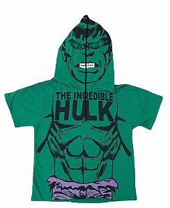 Camiseta Personagem Zíper Hulk Infantil