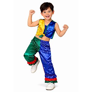 Fantasia Frevo Infantil Masculino Carnaval Festa Roupa Tradicional Regional Traje Típico Olinda Pernambuco Tema Estados Brasileiros