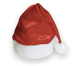 Gorro Touca de Papai Noel Adulto Gorrinho Natalino Chapéu em Cetim com Pelúcia