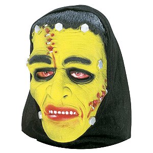 Máscara Frank Frankenstein Látex Com Capuz Terror Halloween Cosplay Frankstein Carnaval
