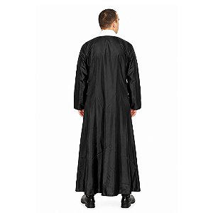 Fantasia Padre Adulto Diácono Casamento Festa Junina Religioso Bata Exorcista Halloween Masculino Terror Zumbi Cosplay Bloquinho Carnaval Traje Religioso