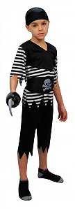 Fantasia Pirata Masculino Infantil Mar Carnaval Halloween Festa Aniversario Terror Zumbi