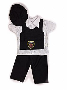 Fantasia Policial Bebê Infantil Menino Carnaval Segurança FBI Bope Profissão Sniper