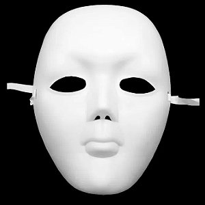 Máscara De Terror Branca Sem Face Halloween Cosplay Fillme Terror Fantasia Assustadora Sem Rosto Teatro Carnaval Adulto