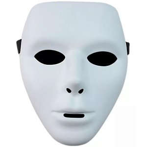 Máscara De Terror Branca Sem Face Halloween Cosplay Fillme Terror Fantasia Assustadora Sem Rosto Teatro Carnaval Adulto