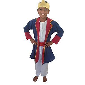 Fantasia Pequeno Príncipe Lord Completa Infantil Menino Festa De Aniversário Carnaval Cosplay Rei Realeza Luxo