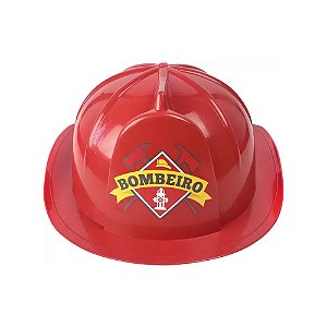 Capacete de Bombeiro para Fantasia de Profissões Cosplay Resgate Salva Vidas Festa Carnaval