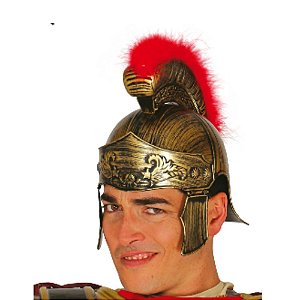 Capacete Império Romano para Fantasia Soldado Grego Guerreiro Gladiador Cosplay Medieval