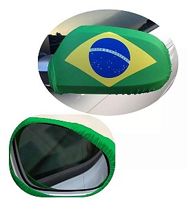 Capa para Retrovisor de Carro do Brasil Torcida Brasileira Jogo Copa do Mundo Festa das Nações Países