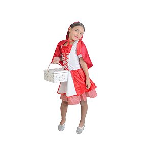 Fantasia Chapeuzinho Vermelho Infantil Capa com Capuz Cosplay Princesa Contos de Fada Festa Carnaval Dia das Crianças