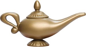 Lâmpada Mágica Acessório Fantasia Aladdin Gênio da Lampada Brinquedo Magia Decoração Festa Árabe Aladim