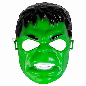 Máscara Hulk Fantasia Vingadores Acessório Super Herói Verde Brinquedo Dia das Crianças Festa Aniversário Bloquinho Carnaval